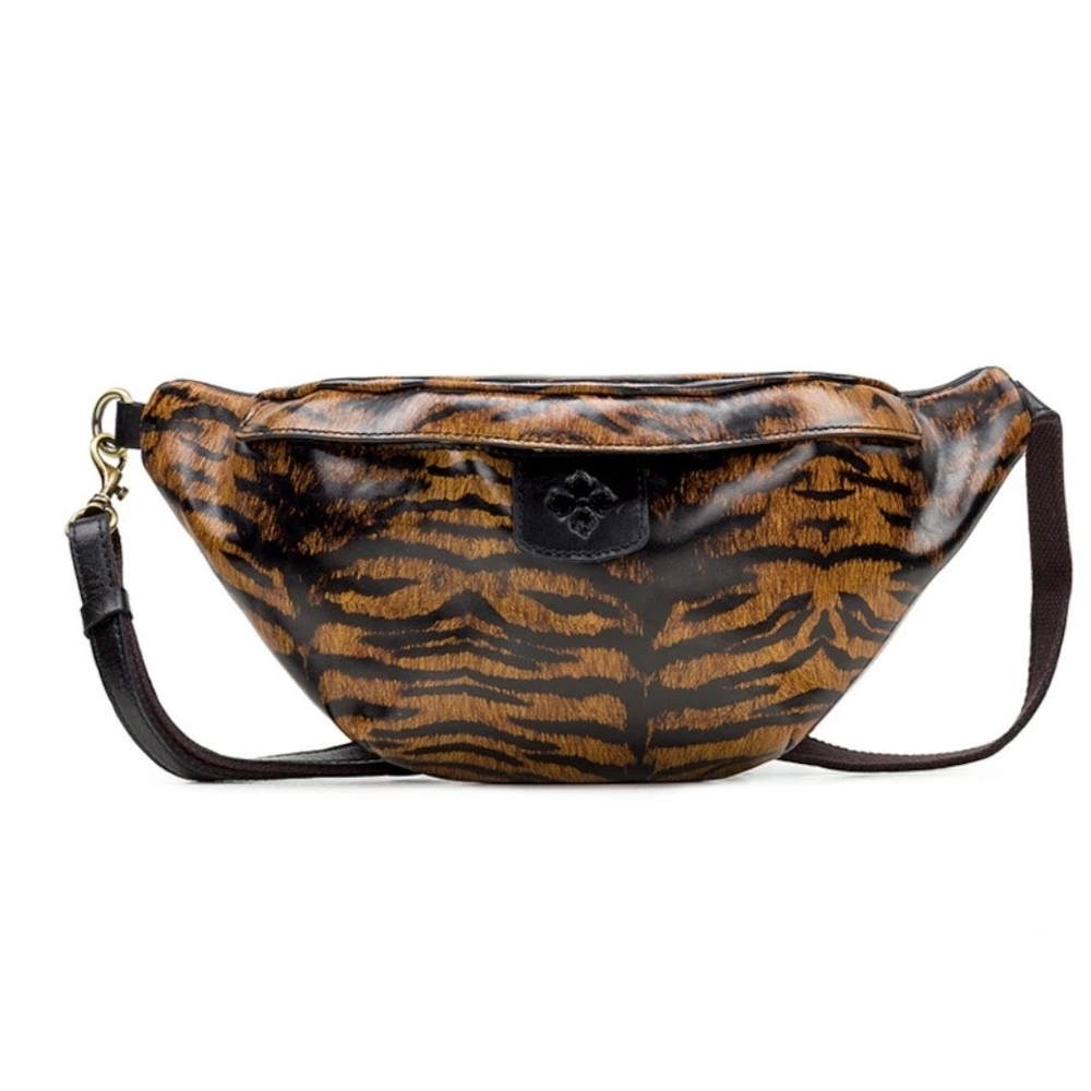 BNWT Patricia Nash Cantley Leather Waist Pack Tiger Print w/Dust Bag